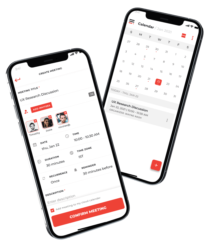 Meeting scheduling on mobile