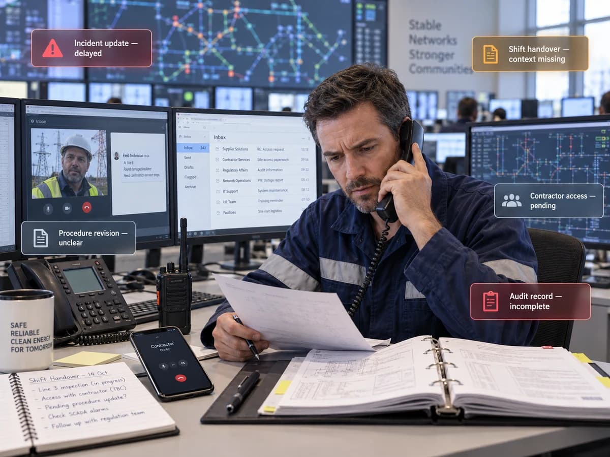 Operational information fragmented across control centers and field systems